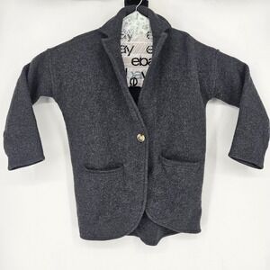 Madewell Saville Sweater Blazer Womens Small Merino Wool Heather‎ Carbon S